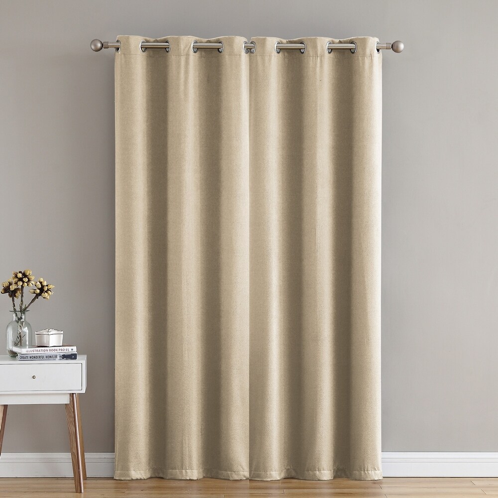 VCNY Home Annabelle 2 Piece Solid Grommet Blackout Curtain Panel Set   38\