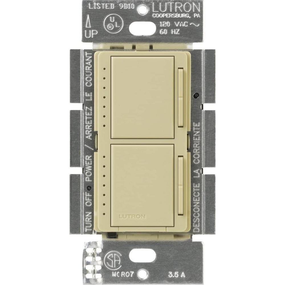 Lutron Maestro Dual Digital Dimmer Switch For Incandescent Bulbs Only 300-WattSingle-Pole Ivory (MA-L3L3-IV) MA-L3L3-IV