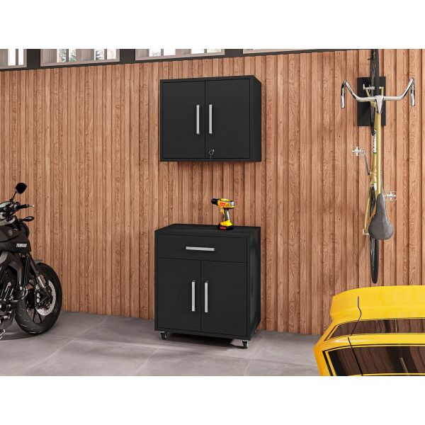 Eiffel 2-Piece Garage Set in Matte Black