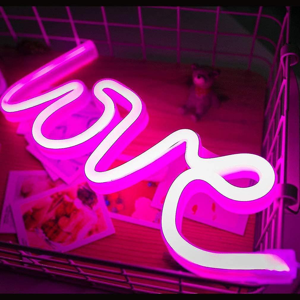 Love Neon Signs， Led Neon Light For Party Supplies， Girls Room Decor