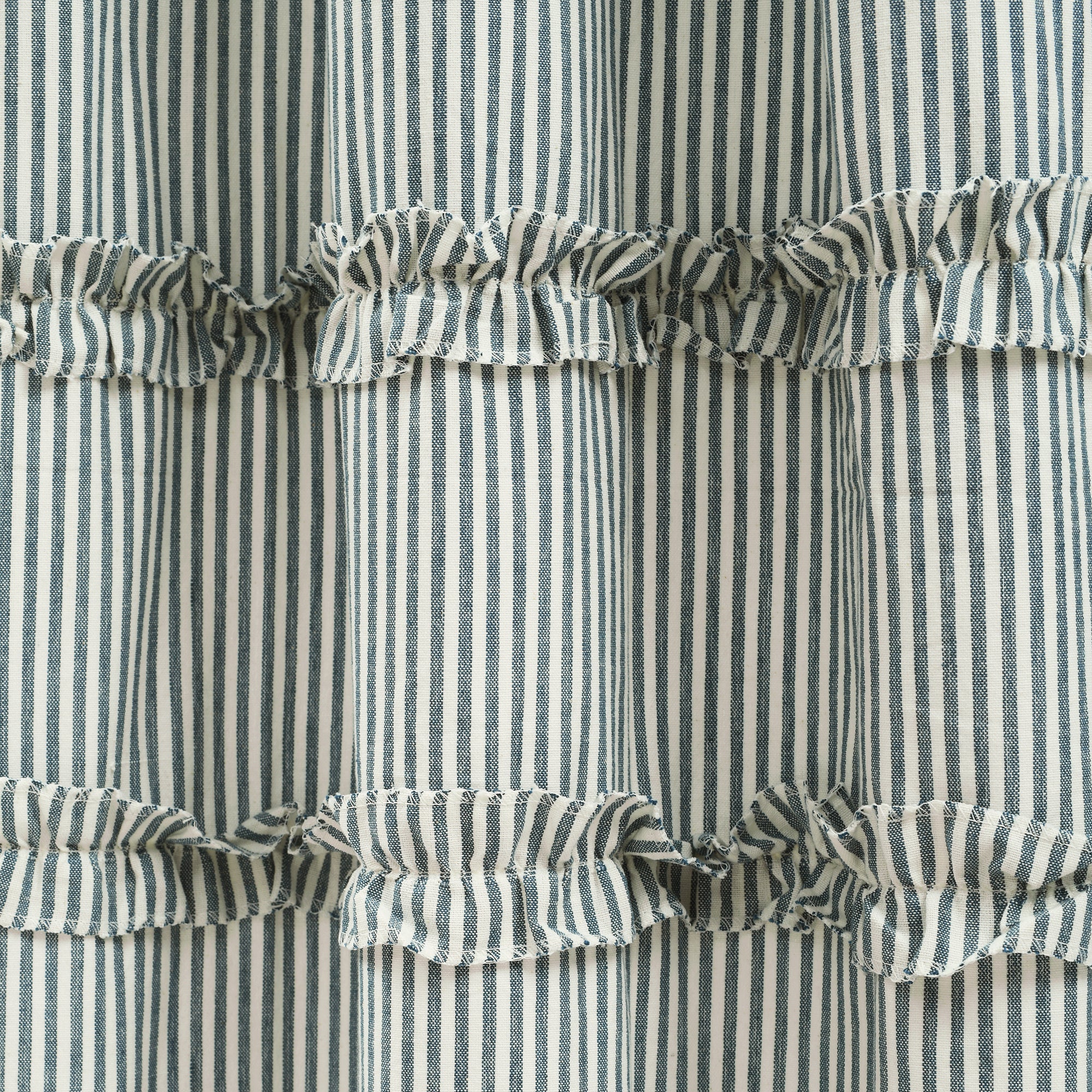 Vintage Stripe Yarn Dyed Cotton Window Curtain Panel Set