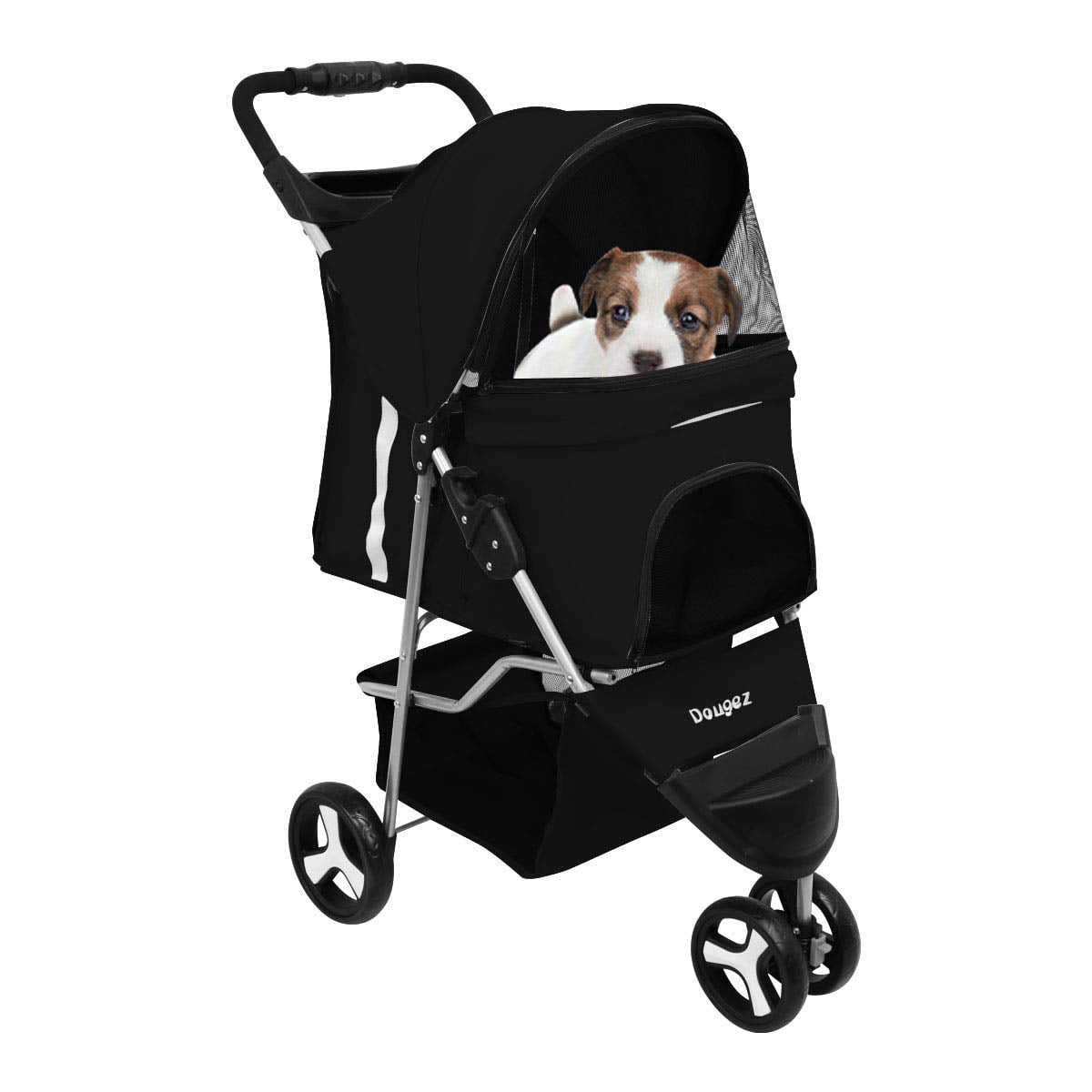 Magshion Premium Folding Dog Stroller， Black