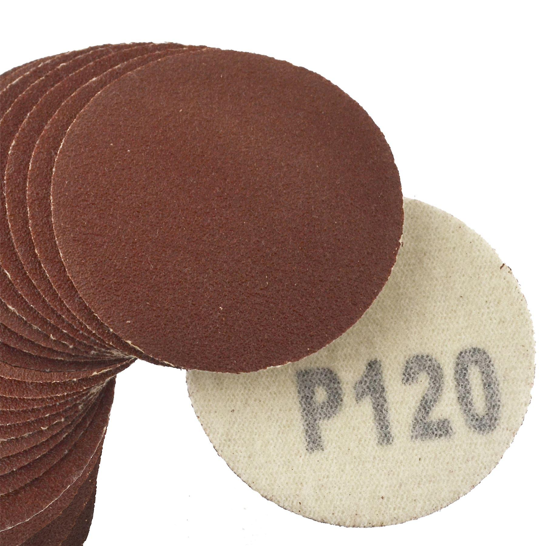 100 Pack Hook/Loop DA Sanding Grinding Abrasive Pad 120 Grit Discs 2