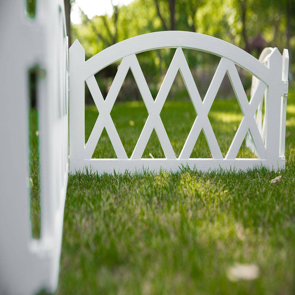 Worth Garden 4-Panel White Plastics Fence 3118