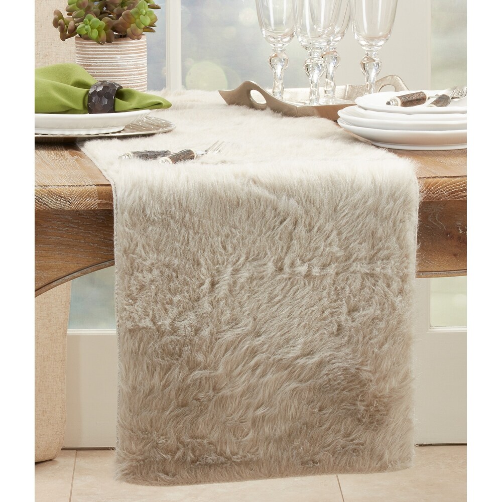 Juneau Collection Faux Fur Table Runner