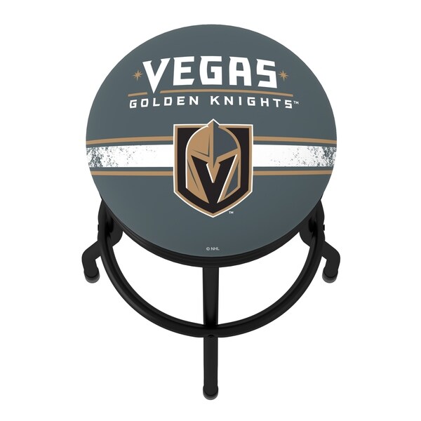 NHL Vegas Golden Knights 360 Degree Swivel Ribbed Barstool with Foam Padded Seat