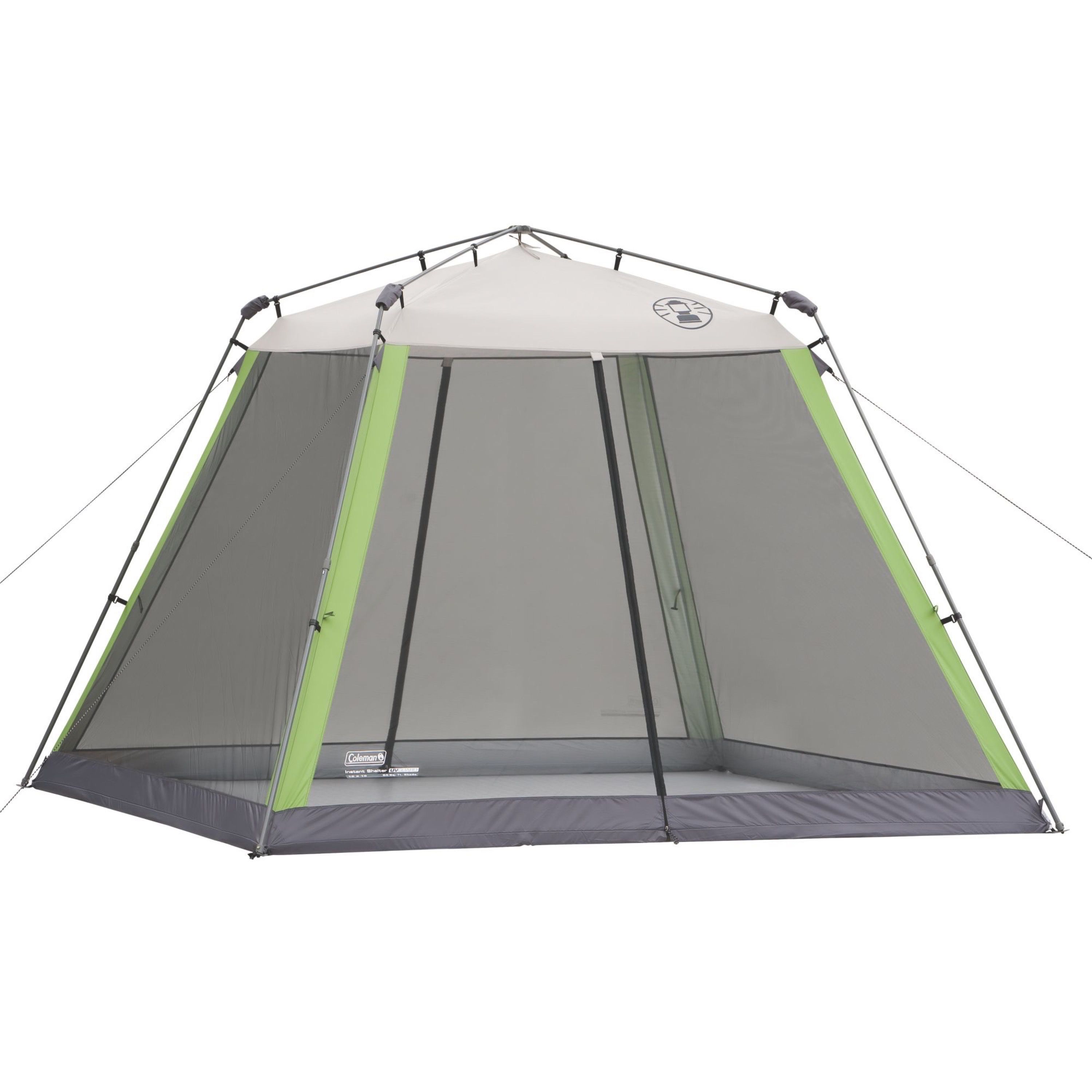 Coleman 10 x 10 Screened Canopy Sun Shelter Tent with Instant Setup， White