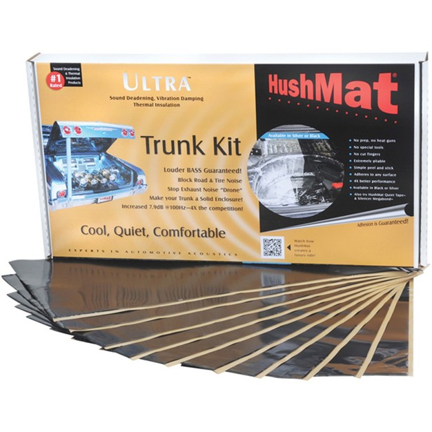 Hushmat Trunk Sound damping Kit With Stealth Black Foil 19 Sq Ft