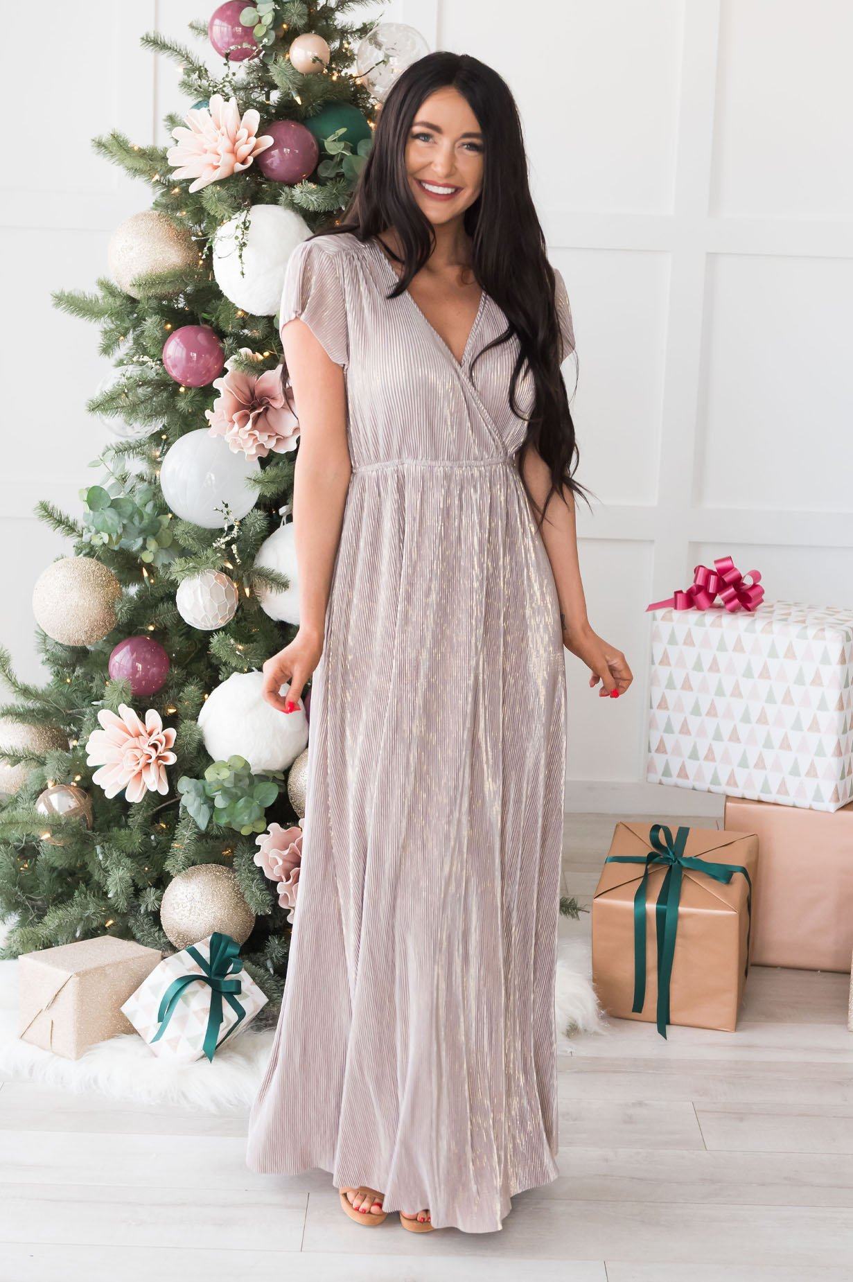 The Holiday Dream Shimmer Maxi Dress