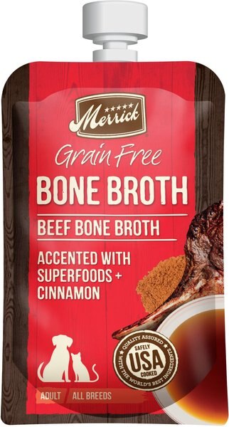 Merrick Beef Bone Broth Grain-Free Wet Dog Food Topper