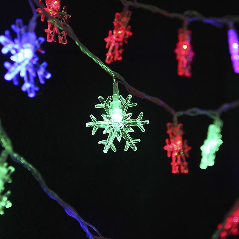 Party Wedding Led Snowflakes String Light Ornament Garland Hanging Decoration