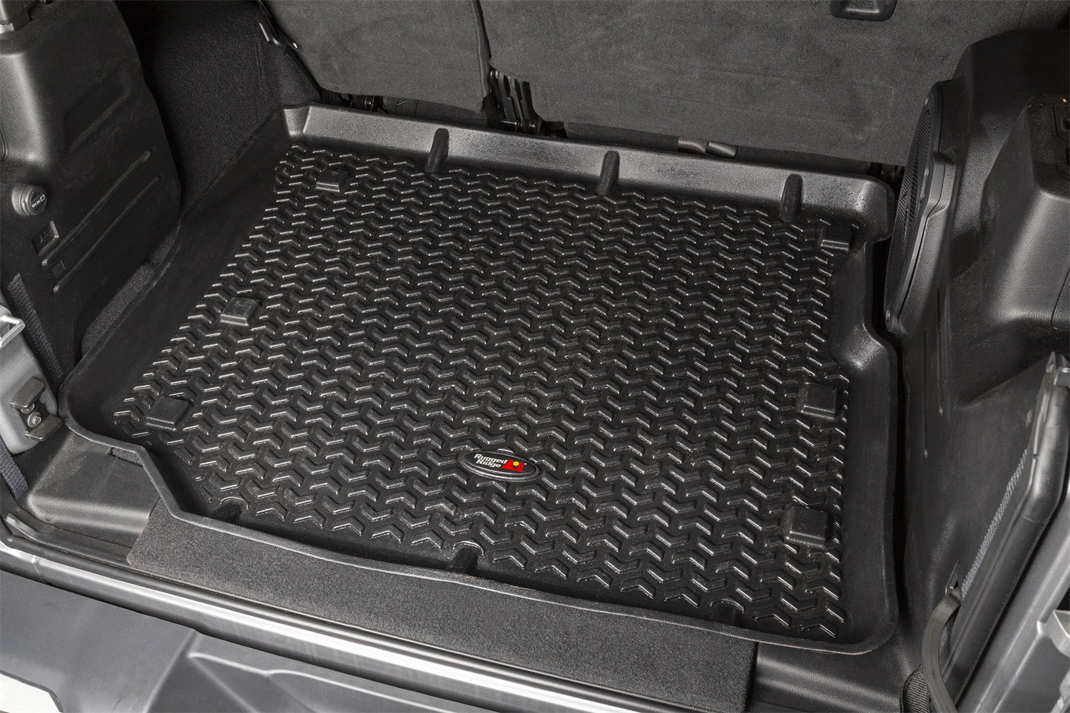 Rugged Ridge 12975.49 Floor Liner， Cargo; Black， 2018-2020 Jeep Wrangler JL 4 Dr