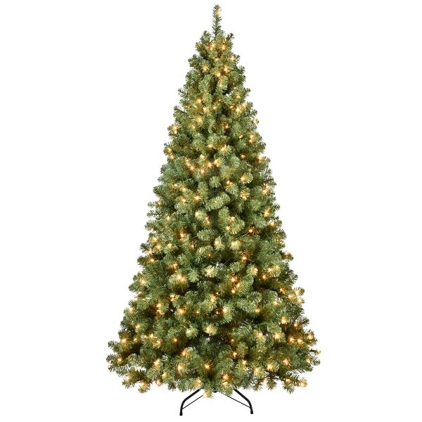 5/6/7/8/9Ft PVC Round Head Automatic Christmas Tree with Light Bulb and Metal Stand