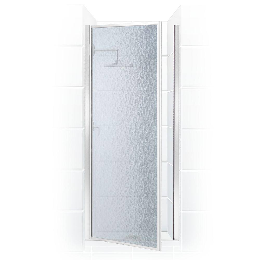 Coastal Shower Doors Legend 27.625 in. to 28.625 in. x 69 in. Framed Hinged Shower Door in Chrome with Obscure Glass L28.69B-A