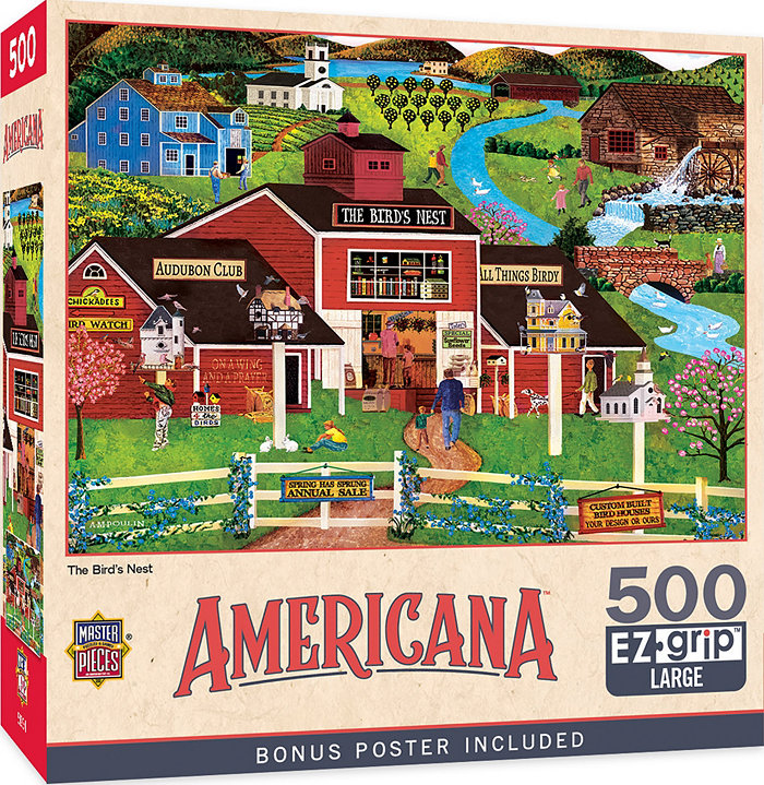 MasterPieces Puzzles Americana - The Birds Nest EZ Grip 500 Piece Adult Jigsaw Puzzle