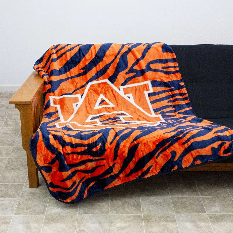 NCAA Auburn Tigers Soft Raschel Throw Blanket