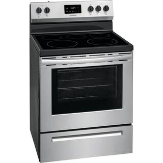 Frigidaire 30 in. 5 Element Freestanding Electric Range in Stainless Steel FCRE3052AS