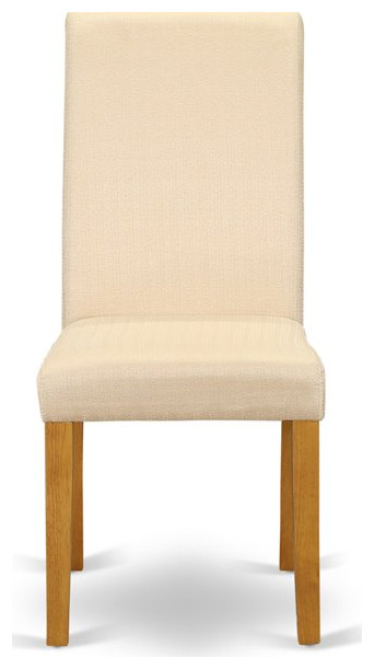 East West Furniture Barry 42 quotWood Dining Chairs in Oak/Beige (Set of 2)   Transitional   Dining Chairs   by Homesquare  Houzz