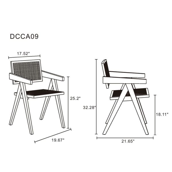 Hamlet Dining Arm Chair in Nature Cane