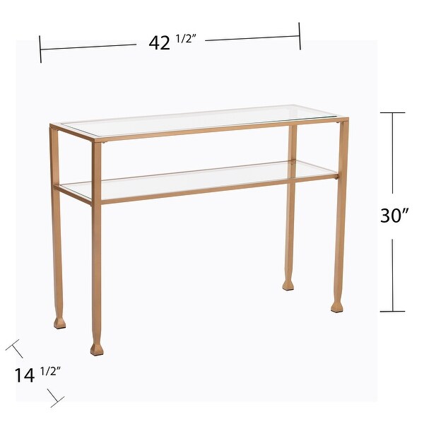 SEI Furniture Price Metal/ Glass Console Table