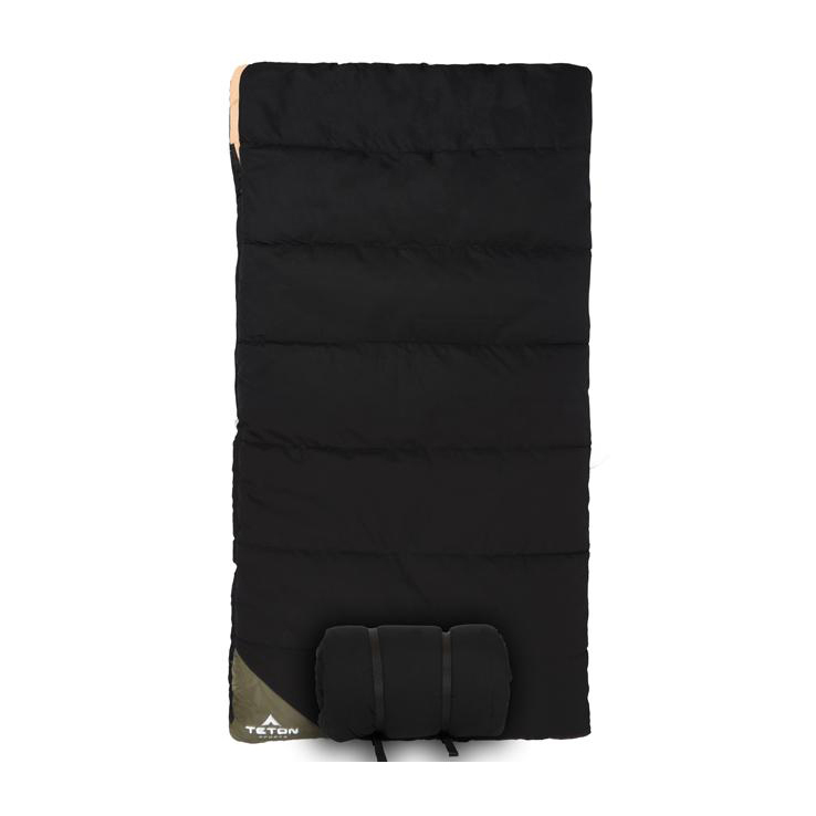 TETON Sports Camper 10 Degree Regular Rectangular Sleeping Bag  Black