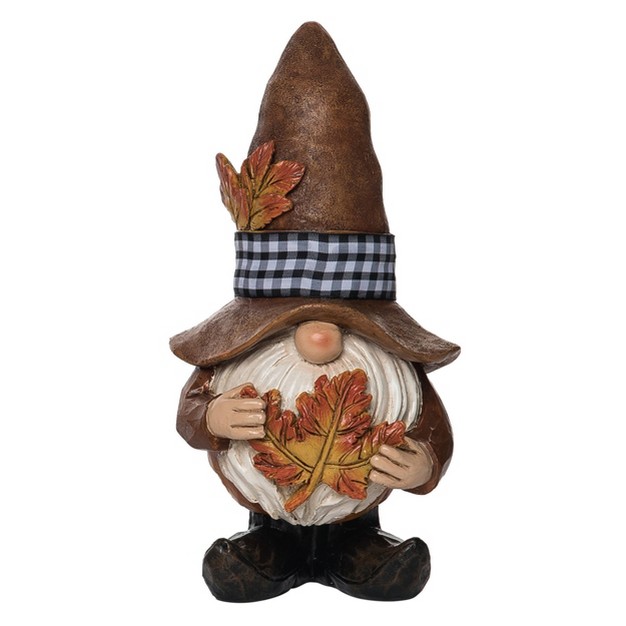 Transpac Resin 9 In Green Harvest Farmer Gnome Figurine