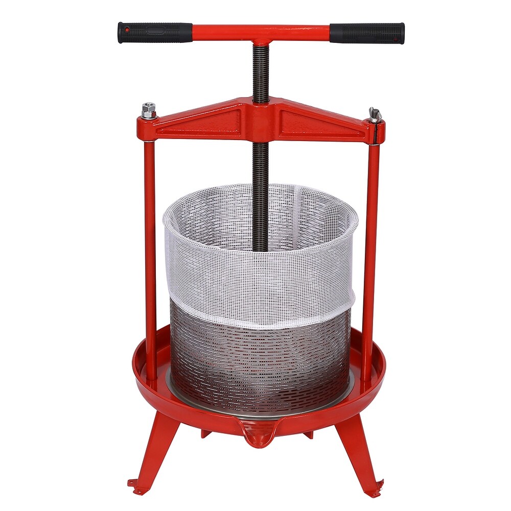 3.69 Gallon Red Stainless Steel Fruit Wine Apple Press Wine Making Instrument