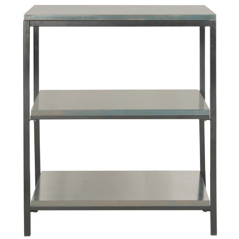 SAFAVIEH Zeke Dark Teal Shelf Unit   24\