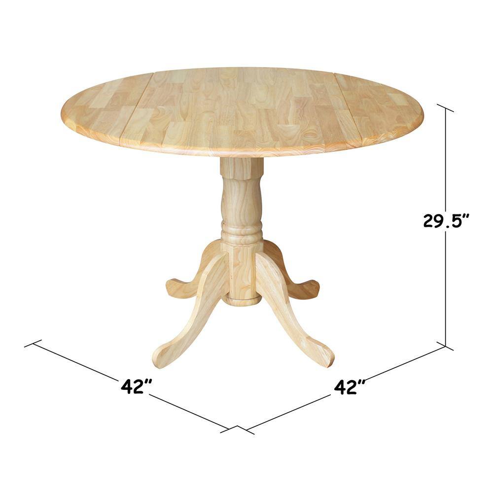 International Concepts Natural Drop-Leaf Dining Table T01-42DP