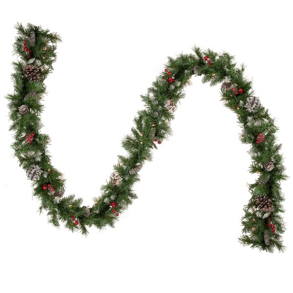 5Piece PreLit Frosted Verona Berry Pine Artificial Christmas Entryway Set