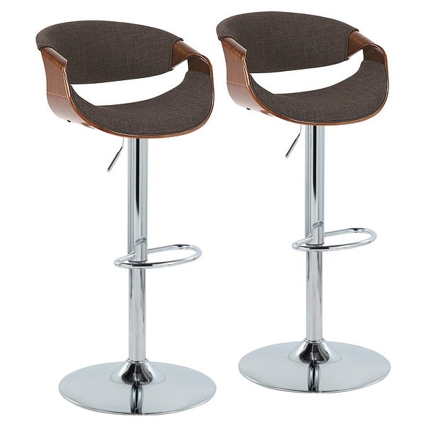 Carson Carrington Sauda Adjustable Bar Stool with Oval Footrest (Set of 2)