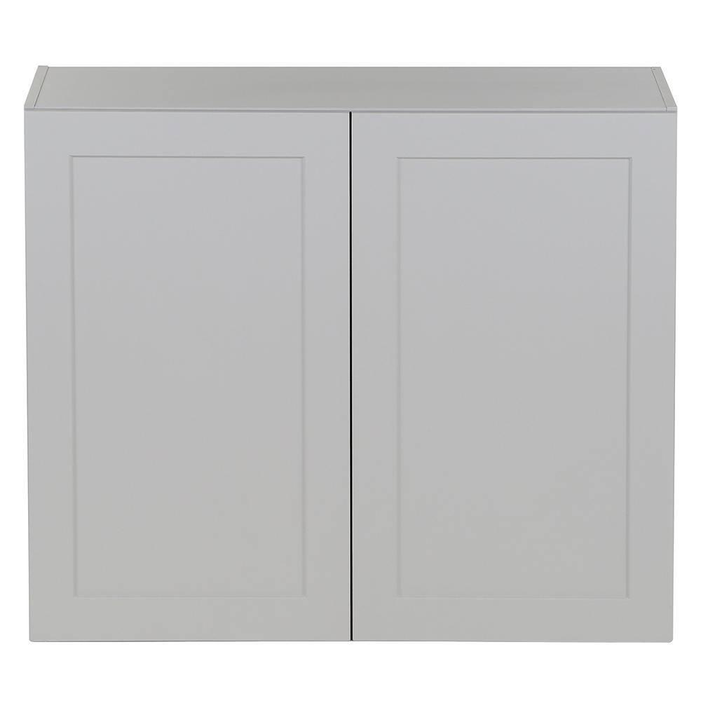 Hampton Bay Cambridge Gray Shaker Assembled Wall Cabinet (36 in. W x 12.5 in. D x 30 in H) CA3630W-KG