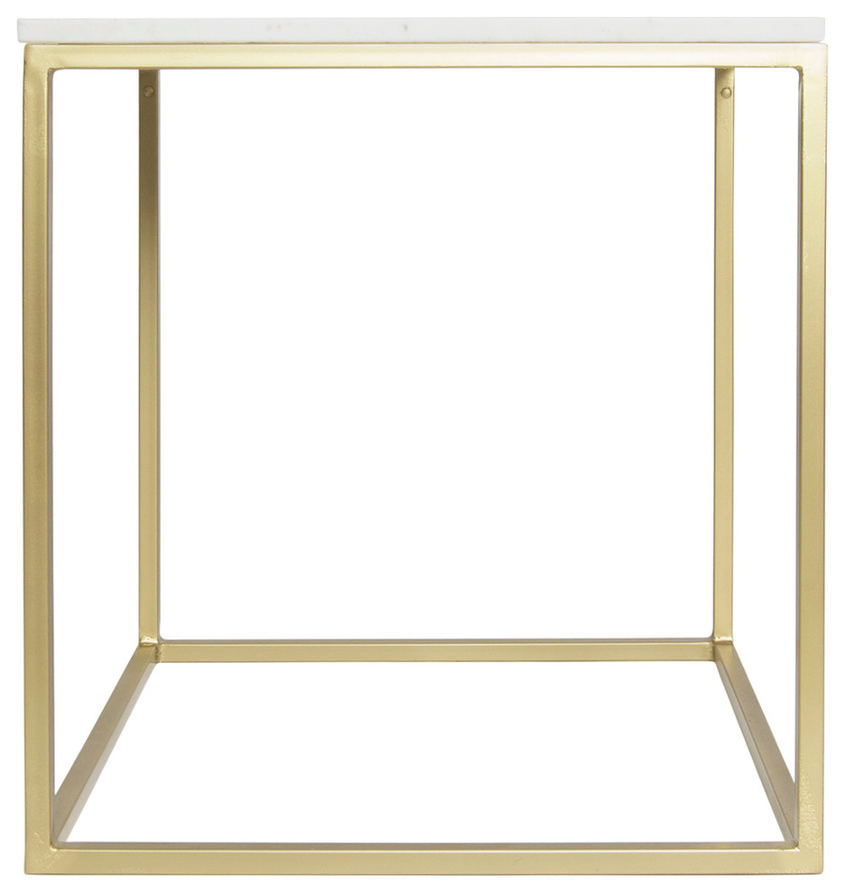 Marble Square Accent Table   Contemporary   Side Tables And End Tables   by Best Home Fashion  Houzz