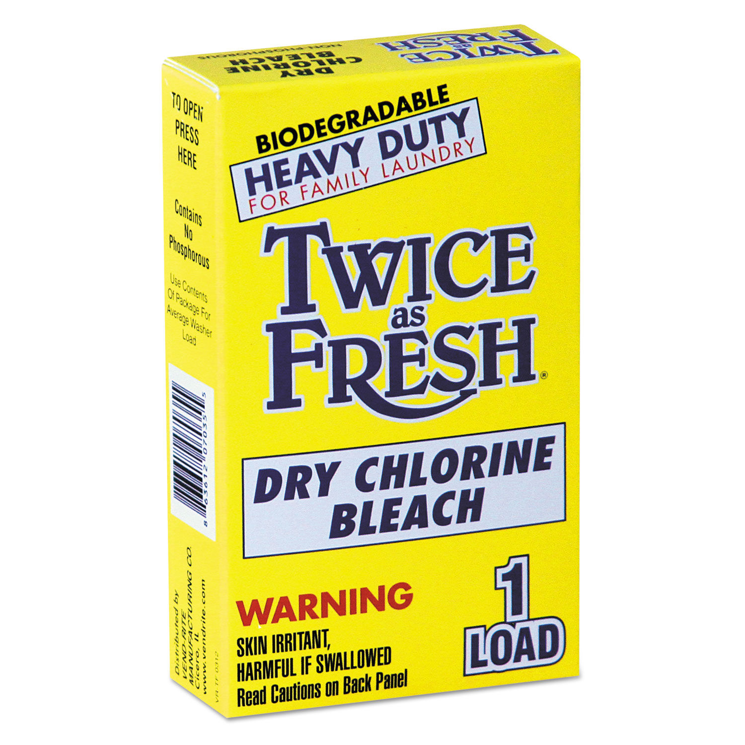 Heavy Duty Coin-Vend Powdered Chlorine Bleach by Twice as Freshandreg; VEN2979646