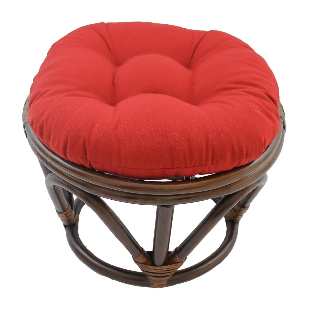 18 inch Round Twill Footstool/Ottoman Cushion (Cushion Only)   18 x 18