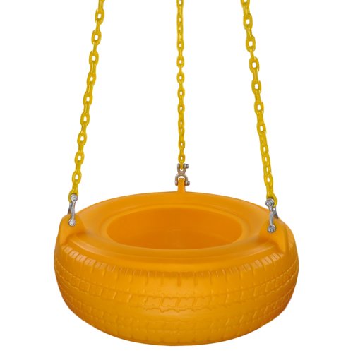 Swing Set Stuff Inc. Plastic Tire Swing with Coated Chain (Pink)