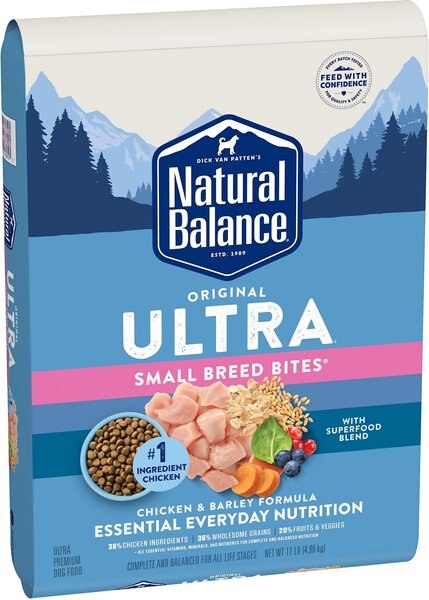 Natural Balance Original Ultra Chicken and Barley Formula Small Breed Bites Dry Dog Food