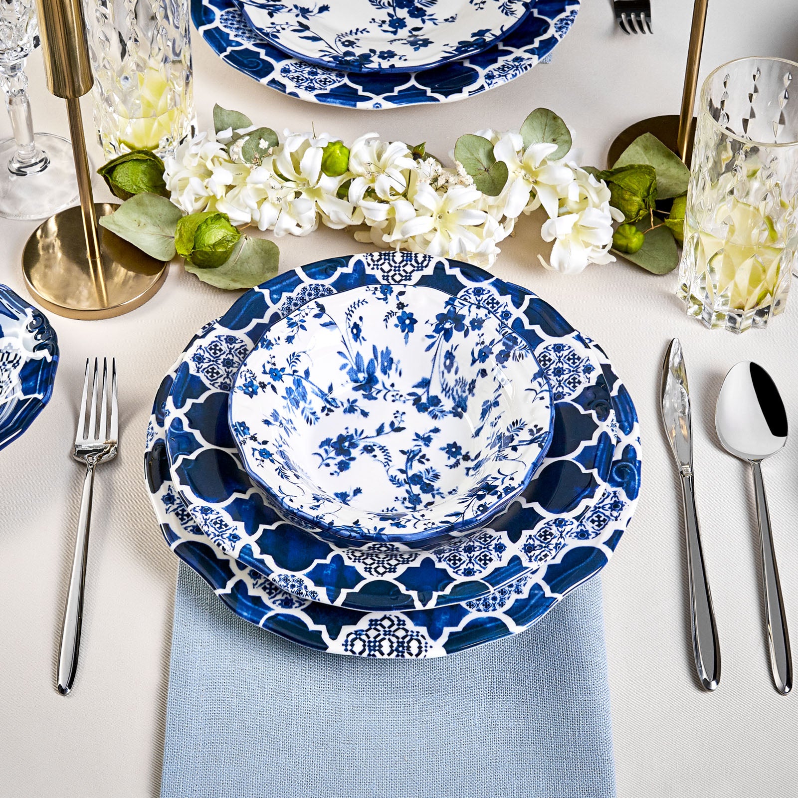 Karaca Deep Blue 24-Piece Dinner Set 153.03.06.1395