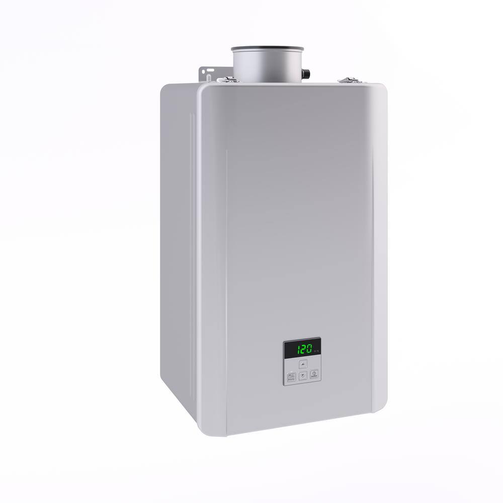 Rinnai High Efficiency Non-Condensing 5.3 GPM Residential 140000 BTU Interior Propane Gas Tankless Water Heater RE140iP