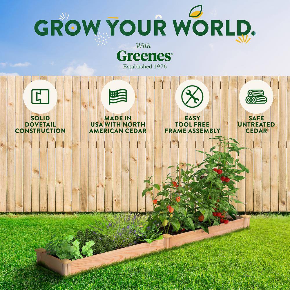 Greenes Fence 16 in. x 8 ft. x 5.5 in. Premium Cedar Raised Garden Bed RC16966P