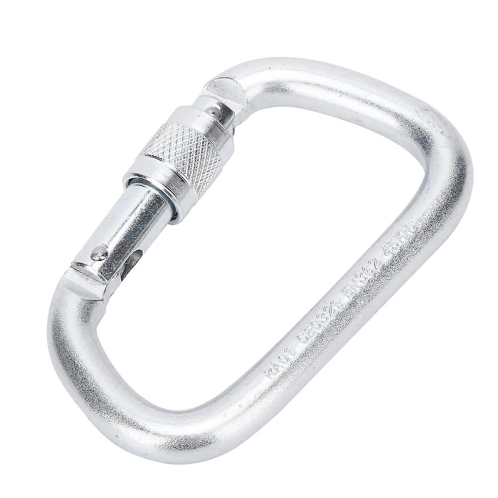 45kn Dand#8209;shape Climbing Carabiner Carbon Steel Security Buckle For Rappelling Rescues Outdoor Gadgets