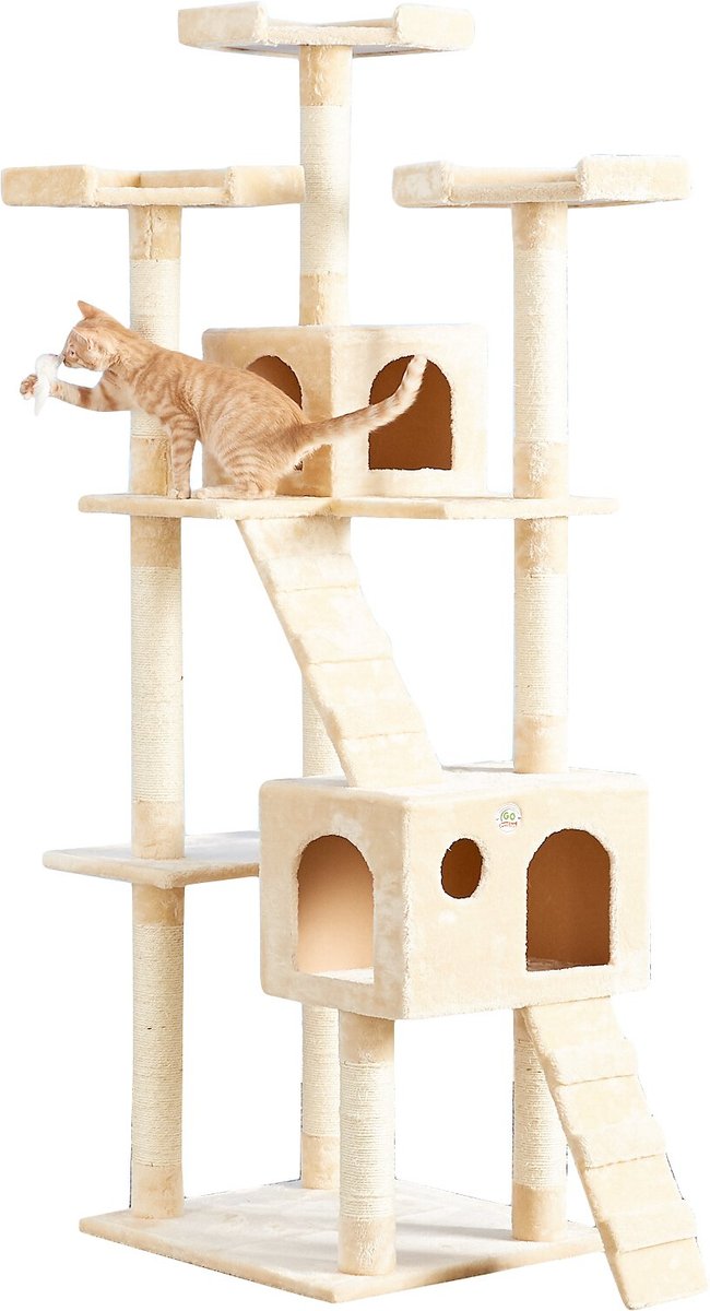 Go Pet Club 72-in Faux Fur Cat Tree and Condo