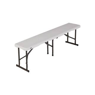 Lifetime 5 ft. Fold-In-Half Bench in Pearl White 80503