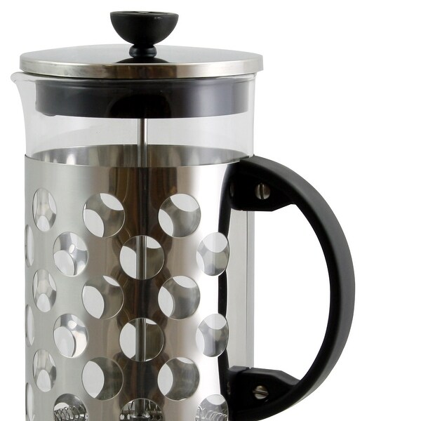 32 Ounce Silver Glass Coffee French Press