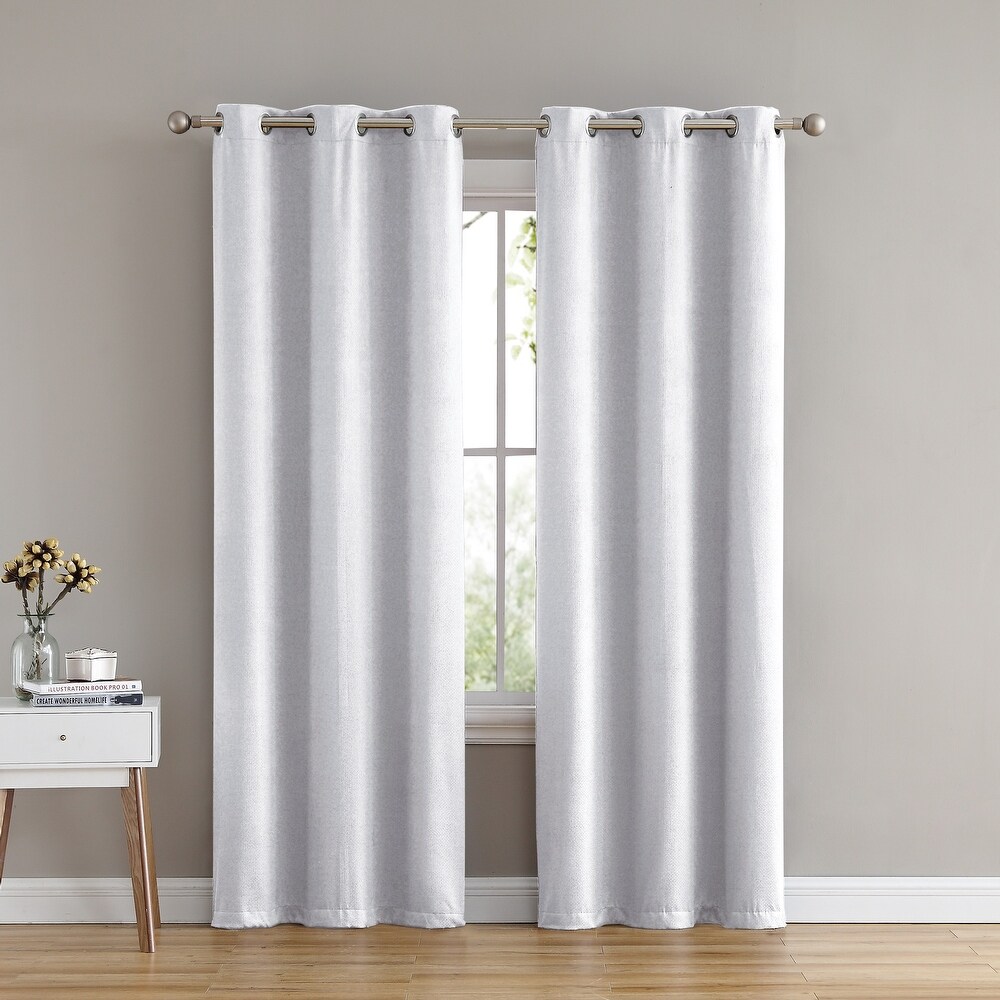 VCNY Home Annabelle 2 Piece Solid Grommet Blackout Curtain Panel Set   38\