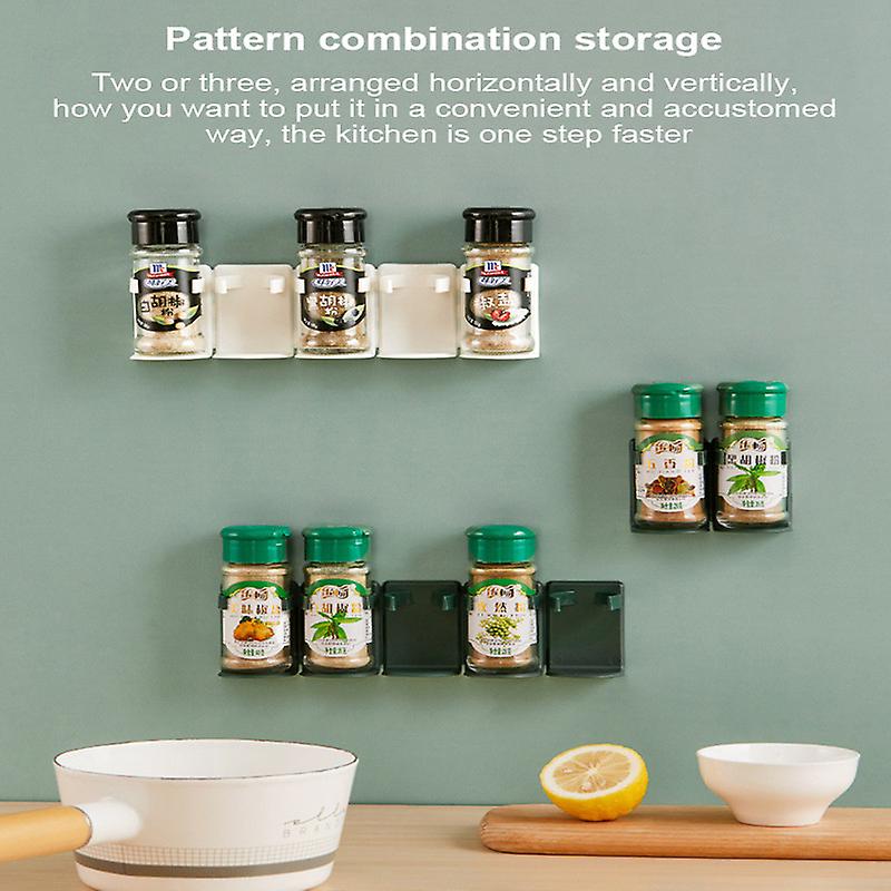 Wall Mounted Shelf Rack Kitchen Spice Seasoning Carrier Bottle Organizer Kitchen Spice Organizer Gadget Lightweight Storage Rack