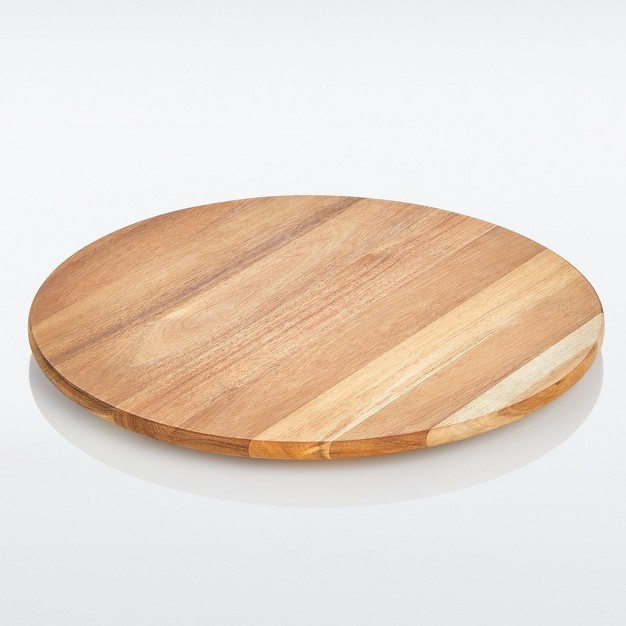 Mdesign Acacia Wood Lazy Susan Turntable Spinner Pantry Organizing