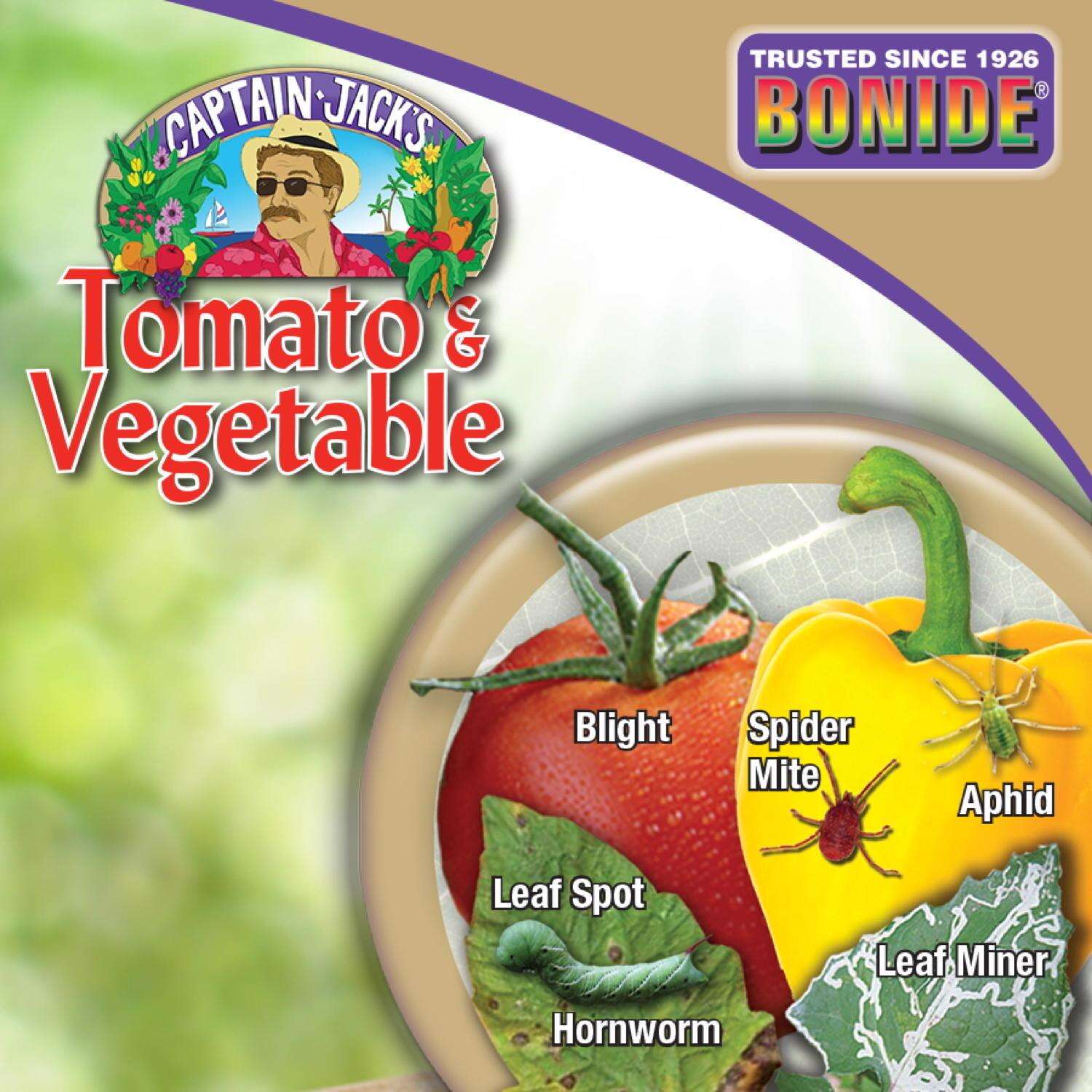 Bonide Tomato and Vegetable 3 in 1 Organic 3 in 1 Garden Insect Spray Liquid 32 oz