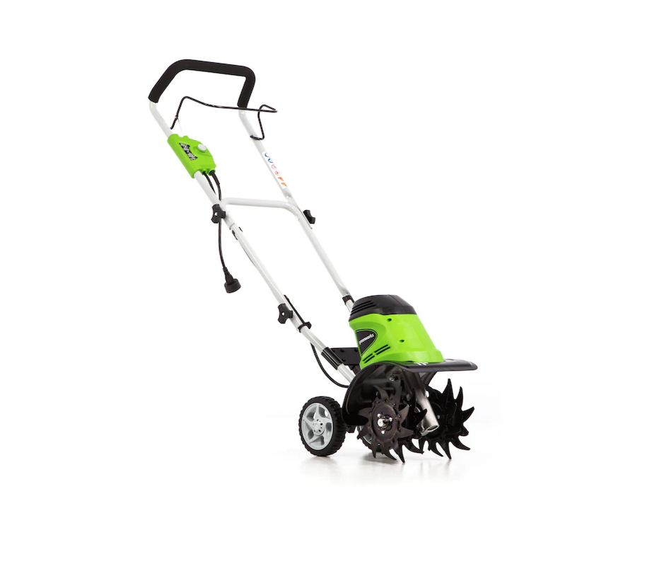 Greenworks TL08B00 8.5-Amp 11-in Forward-rotating Corded Electric Cultivator