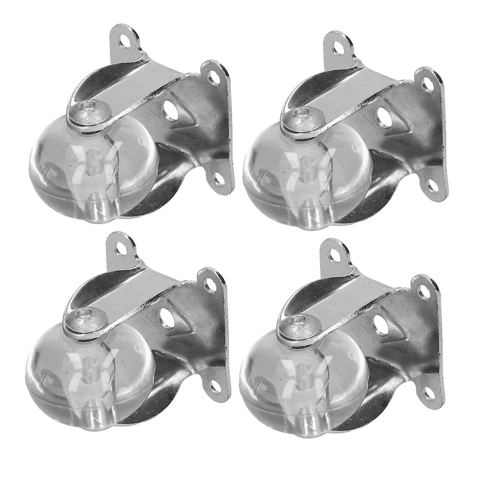 4pcs Industrial Casters Set Heavy Duty Caster Wheels Transparent Rolling Casters Accessory